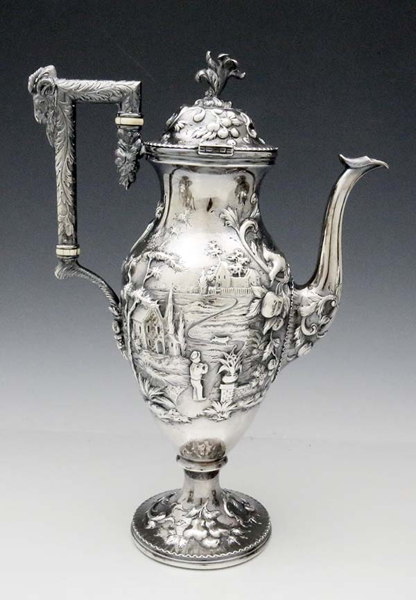 S Kirk & Son antique sterling silver pot